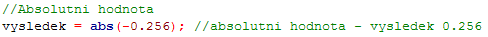 RobotC - absolutní hodnota